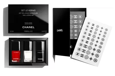 New Box Chanel Nail Looks Set Le Vernis Decals + Bag Pouch LE SOLDOUT W/Receipt • $159.99