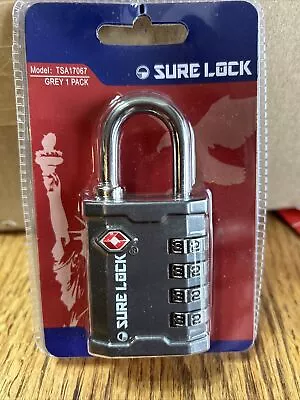 Sure Lock Travel Sentry TRAVEL LOCK TSA17067 Grey • $13.50