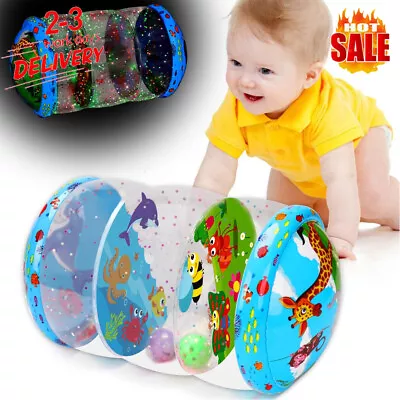 Inflatable Baby Beginner Crawling Roller Toys Crawl Game Early Educational Gifts • £11.90