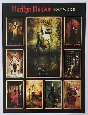 Marilyn Manson Holy Wood Tarot Cards RARE Original 2000 18x24 Promo Poster • $34.99