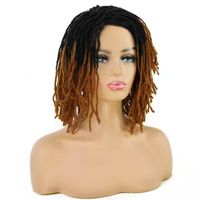 Short 12  Soft Thin Dreads Wigs For Black Women Faux Locs Wig Cosplay Party Wigs • $29.99