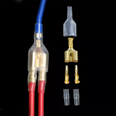 10Set 1 Female 2 Male 4.0 Bullet Crimp Terminal Car Electrical Wire Connector. • $7.30