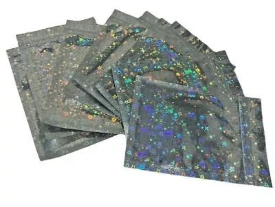 100 Pack Smell Proof Star Rainbow Mylar Foil Bags Resealable Zip Lock 4  X 6   • $17.95