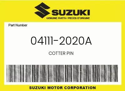 New Genuine Oem Suzuki Cotter Pin - 04111-2020A • $1.55