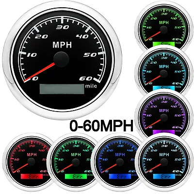 85mm Waterproof GPS Speedometer 0-60MPH Gauge For Motorcycles Marine Boat Car  • $44.49