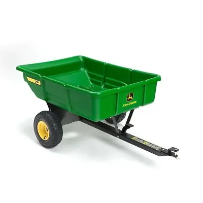 John Deere 450 Lb. 7 Cu. Ft. Tow-Behind Poly Utility Cart Riding Mower Tractor • $300
