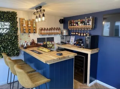 Oak Home Drinks Bar And Back Bar. • £1100