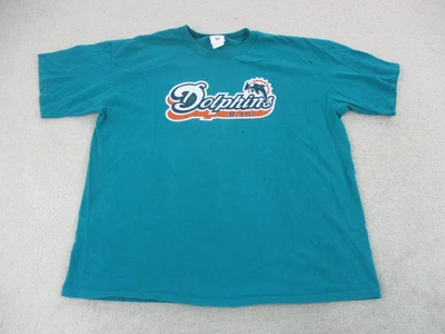$13.22 • Buy Miami Dolphins Shirt Adult 2XL XXL Green White NFL Football Cotton Mens A39 *