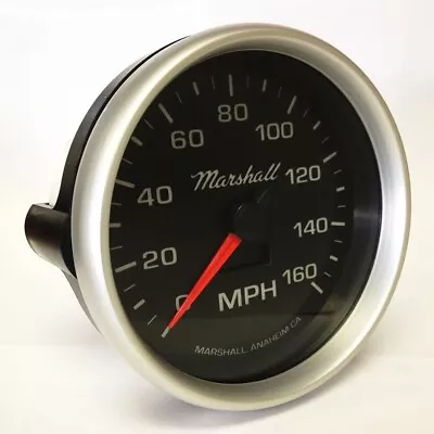 Marshall 2054 5  In Dash Electronic Speedometer 0-160 MPH Silver Aluminum Bezel • $187.99