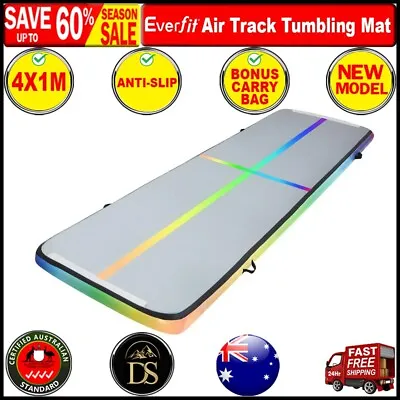 Everfit 4M Air Track Gymnastics Tumbling Exercise Cheerleading Mat Inflatable • $168.55