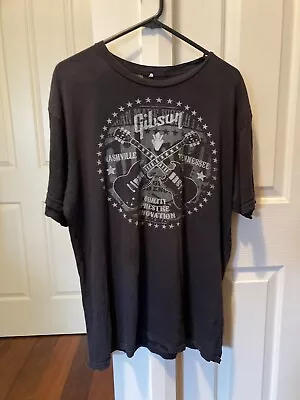 Vintage Gibson Guitar T-shirt Size L • $22