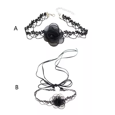 Gothic Lace Choker Necklace Costume Party Prom Vampire-Choker For Women And Girl • £5.48