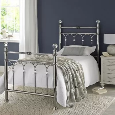 Bentley Designs Krystal Antique Nickel Bedstead Single 90cm • £417