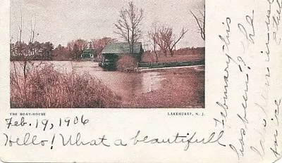 Postcard The Boat House Lakehurst New Jersey • $20.04