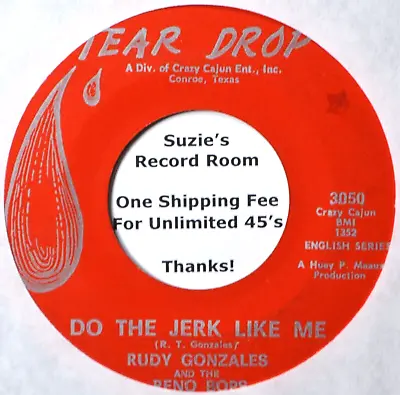 Rudy Gonzales Do The Jerk Like Me Latin Rock Oldies Tear Drop 45 7  Vinyl READ • $8.95