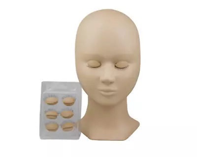 Mannequin Head With Removable Eyelids Eyelashes Extension Head Doll Mannequin • £25