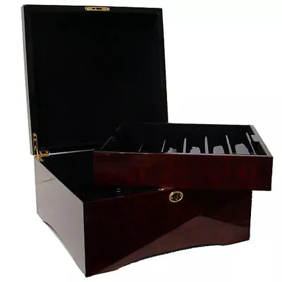 750 Ct Glossy Wooden Mahogany Case • $188.84