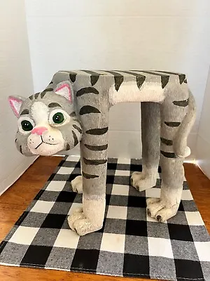 Unique/ Tiger Cat /Pop Art/Vtg/90’s /plant/stool/ • $33.20