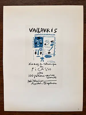 1959 Pablo Picasso Poster   Dix Ans De Ceramiques   Original Mourlot  Lithograph • $79