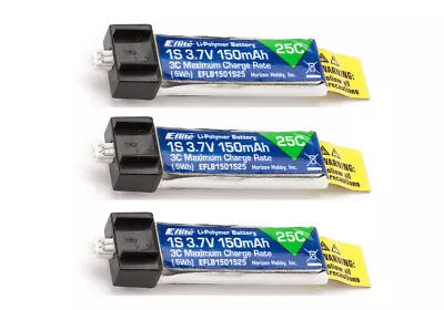 NEW E-flite 150mAh 1S 3.7V 25C LiPo Battery 3 Blade MCX MCX2 FREE US SHIP • $21.99