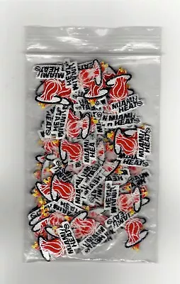 Bag Of 25 Small NBA Miami Heat Iron-On Patches.Fast Shipping.  NBA BASKETBALL ! • $21.99