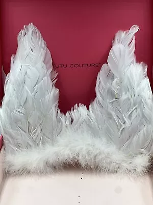 Tutu Couture. Baby Angel Wings + Tutu Skirt NB-4yo Photoshoot Real Feathers $298 • $27.77