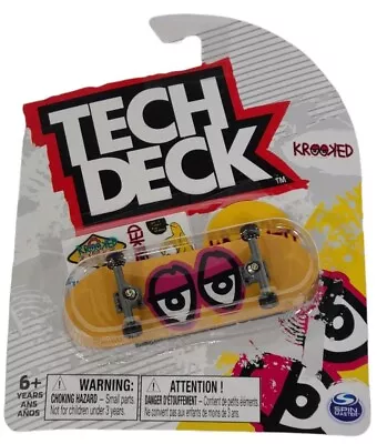 Tech Deck Krooked Skateboards Team Eyes Yellow Ultra Rare 2022 Fingerboard • $22