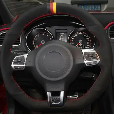 $55.18 • Buy Steering Wheel Cover For VW Golf 6 GTI MK6 Polo GTI Scirocco R Passat R-Line CC 