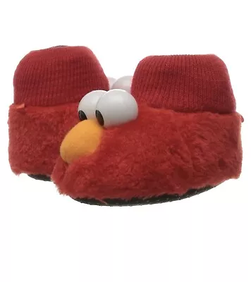 Sesame Street Unisex Red Elmo Puppet Slippers Toddler  Size L 9/10  NWT • $11.16