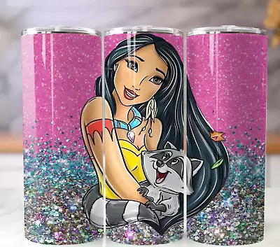 Pocahontas Meeko Tumbler 20oz Insulated Stainless Steel Straw Insulated Cup Mug • $19.95