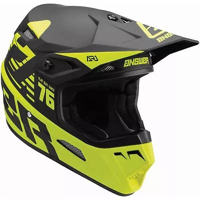 Answer Racing Ar1 Bold Motocross Helmet Hyper Acid Black L 446268 • $54.99