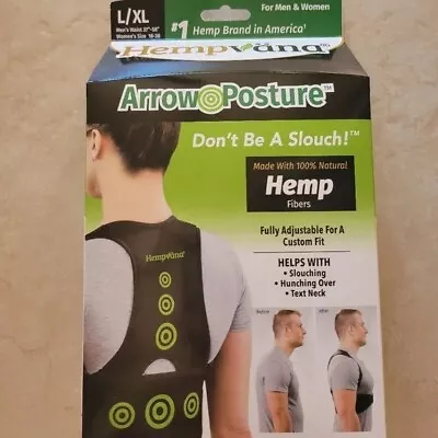 Hempvana Arrow Posture -  Fully Adjustable Posture Support Adult (L/XL) NEW • $34