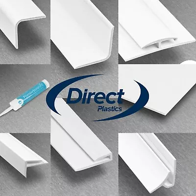 £5.99 • Buy PVC Cladding White Rock Sheets & Profiles - Full System - *8ft X 4ft SHEETS*