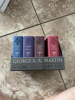 George R R Martin’s A Song Of Ice And Fire Leather Cloth Boxed Book Set Of 4 • $39.99