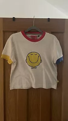 Lazy Oaf Mr Men Happy Cropped T Shirt Size 14 • £25