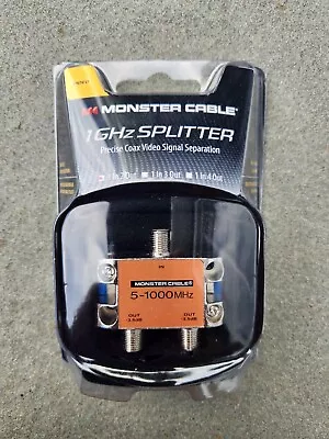 Monster Cable 1GHz Coax Splitter 1 In 2 Out • $10.90