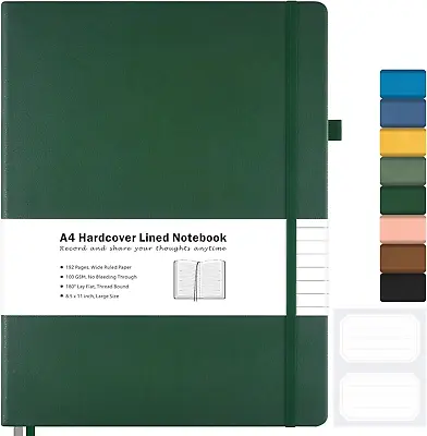 Lined 8.5  X 11  Hardcover Leather Notebook Journal Women Men A4 Large Journals • $30.38