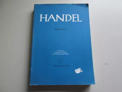 Handel: Messiah Vocal Score Based On The Urtext Of The Halle Handel Edition Geo • £17.99