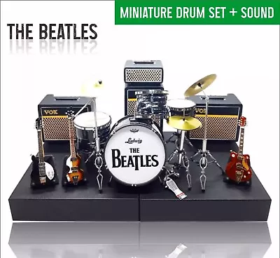 The Beatles Miniature Replica Instrument Drum 10 Cm Guitar Bass Amp X 3 Set New • $129.99