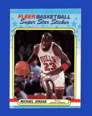 1988-89 Fleer Sticker Set-Break #  7 Michael Jordan LOW GRADE (crease) *GMCARDS* • $0.79