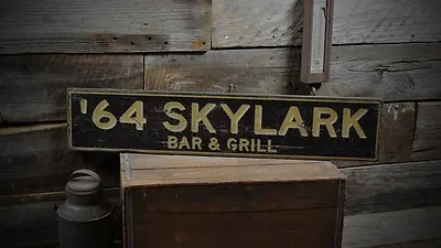 Custom Car Bar & Grill Sign - Primitive Rustic Hand Made Vintage Wood • $149