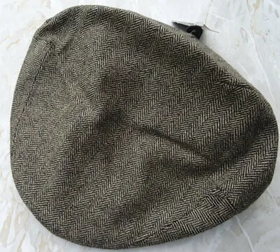 GREY Macahel Flat Cap Peak Country Hat Peaky Blinder - Size M/L • £6.99