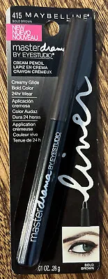Maybelline Eye Studio Master Drama Cream Pencil #415 BOLD BROWN (New/Sealed) • $10.25