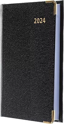 Collins Regal Pocket Business Week To View Planner With Pencil Black 392BP 2024 • £3.99