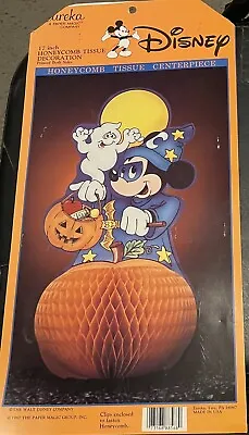 1987 Halloween Disney MICKEY MOUSE Wizard Honeycomb Centerpiece Decor VINTAGE • $14.86