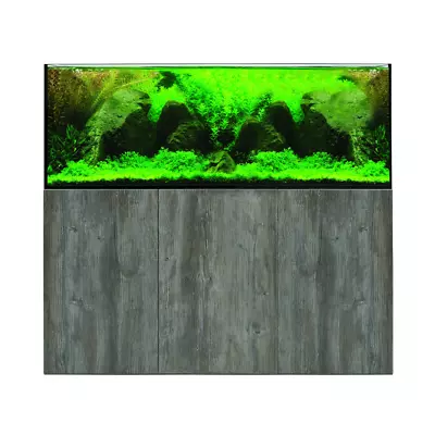 AquaSys 395 Glass Aquarium & Included Cabinet Oak Multicolour Fish Tank Decor • £979.99