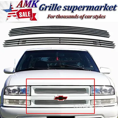 Billet Grille For 1998-2004 Chevy S10 /1998-2005 Blazer Grill Insert Chrome 2pcs • $47.59