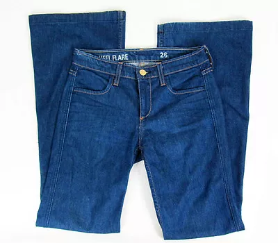 Womens Size 26in J CREW High Heel Flare Jeans Medium Blue Wash  • $19.99