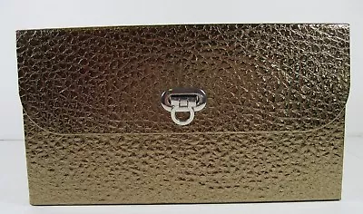 $23.03 • Buy Jewelry Box Metallic Bronze Croc Organizer Trunk Box New In Gift Box Designer 