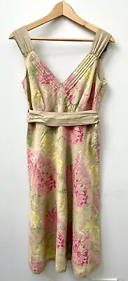 £4.99 • Buy MONSOON Dress 12 Wedding Floral Summer Spring Party Occasion Fully Lined